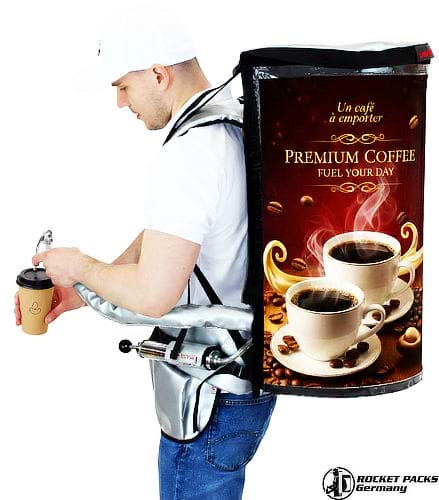 Sac à dos distributeur de café professionnel pour le service mobile de boissons chaudes